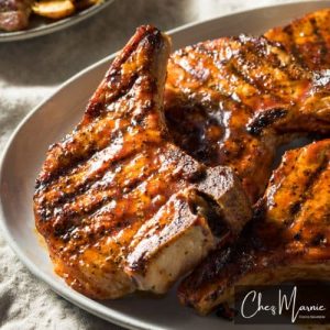 Chuletas de cerdo a la barbacoa