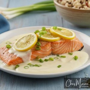 Salmon al vino blanco