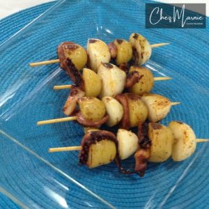 brochetas de pulpo