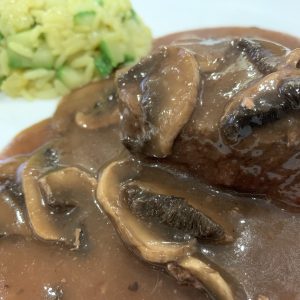 filete con champiñones